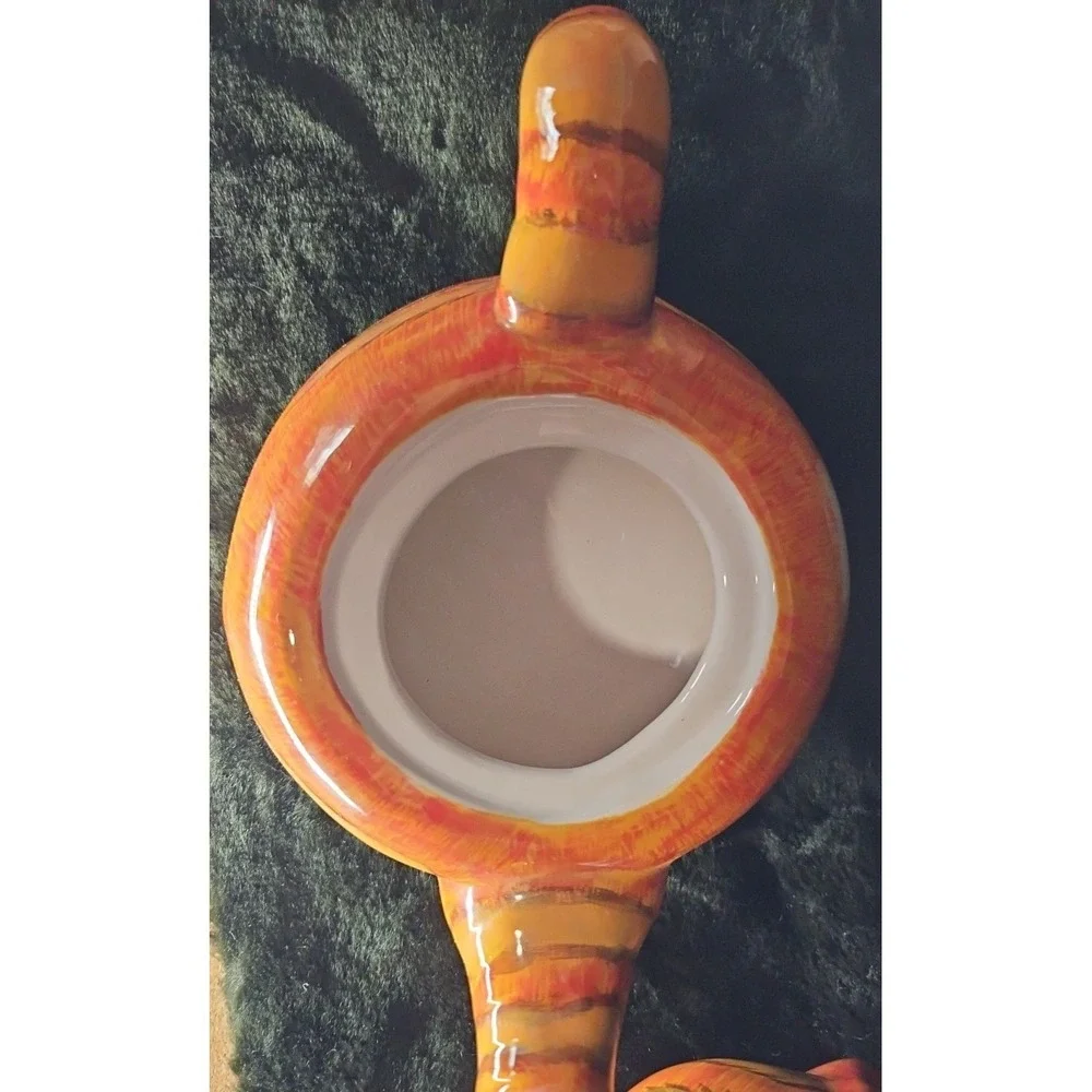 3 Piece‎ Teapot, Cat head as lid, Teapot, and Cup underneath. Unique